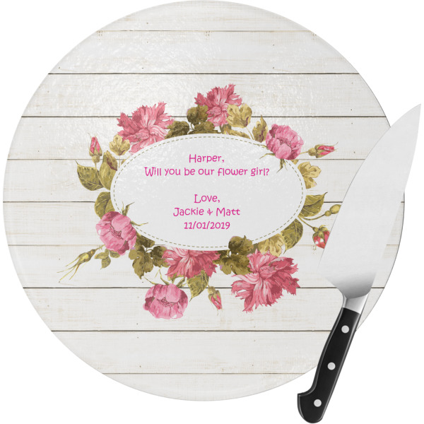 Custom Design Your Own Round Glass Cutting Board - Small