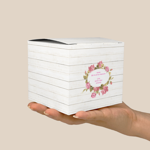 Custom Design - Cube Favor Gift Box - Scale View