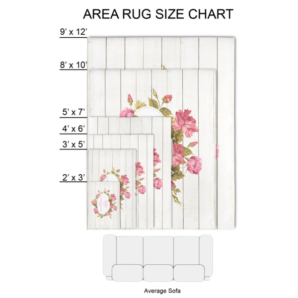 Custom Design - 2'x3' Indoor Area Rugs - Size Chart