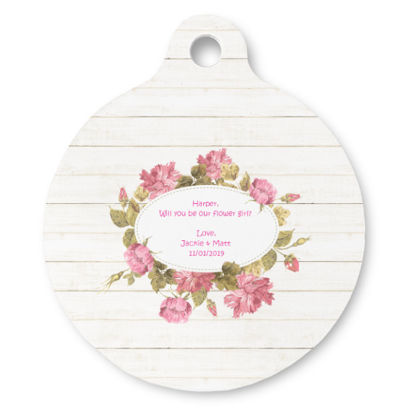 Custom Farm House Round Pet ID Tag (Personalized)