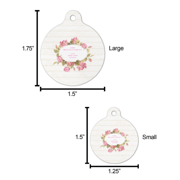 Custom Design - Round Pet ID Tag - Comparison Scale