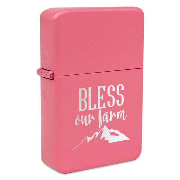 Custom Design - Windproof Lighters - Pink - Front/Main