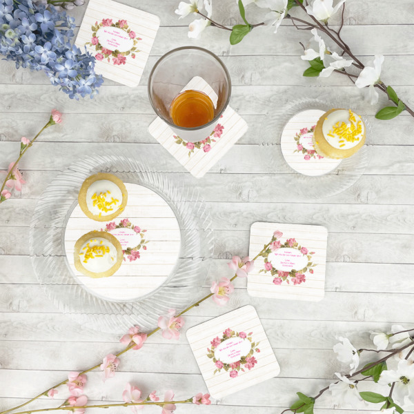 Custom Design - Paper Coasters - In Context