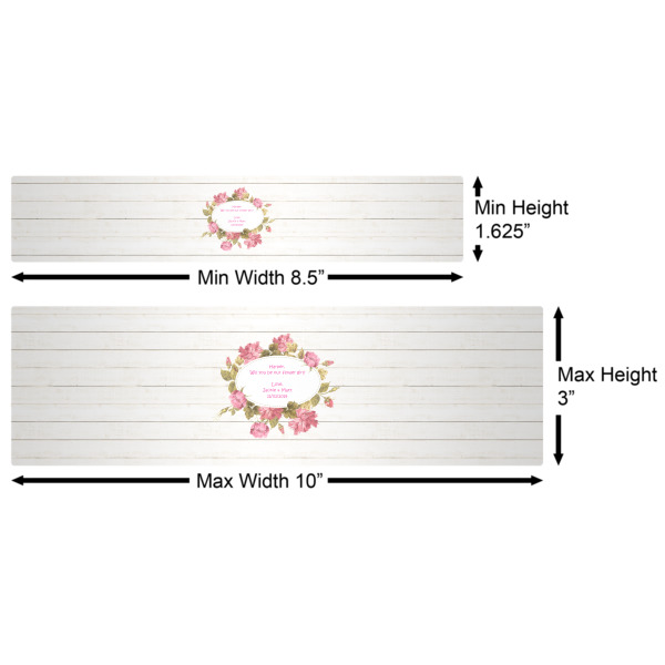 Custom Design - Water Bottle Labels w/ Dimensions