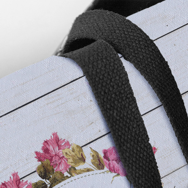 Custom Design - Closeup of Tote w/Black Handles