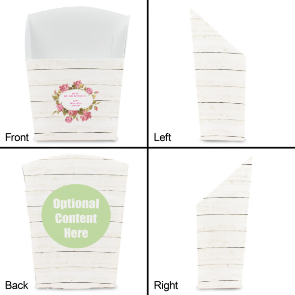 Custom Design - French Fry Favor Box - Front & Back View