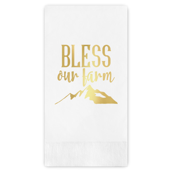 Custom Farm House Guest Napkins - Foil Stamped