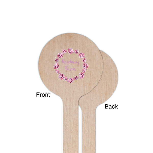 Custom Design - Wooden 6" Stir Stick - Round - Single Sided - Front & Back