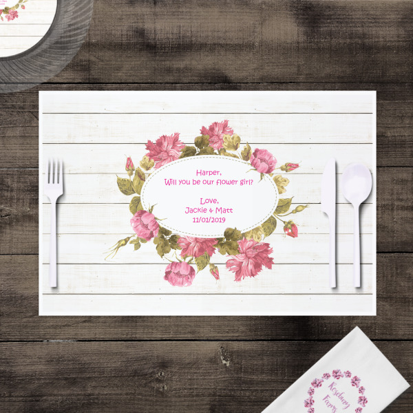 Custom Design - Disposable Paper Placemat - In Context