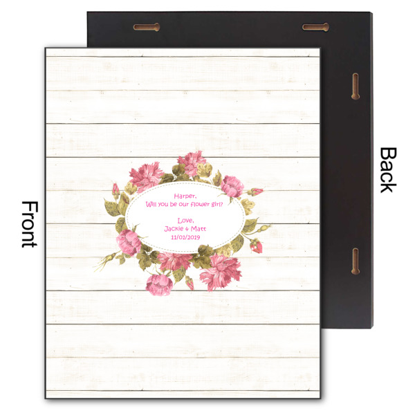 Custom Design - 11x14 Wood Print - Front & Back View