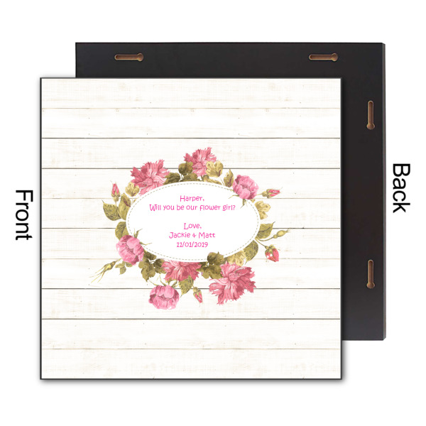 Custom Design - 12x12 Wood Print - Front & Back View