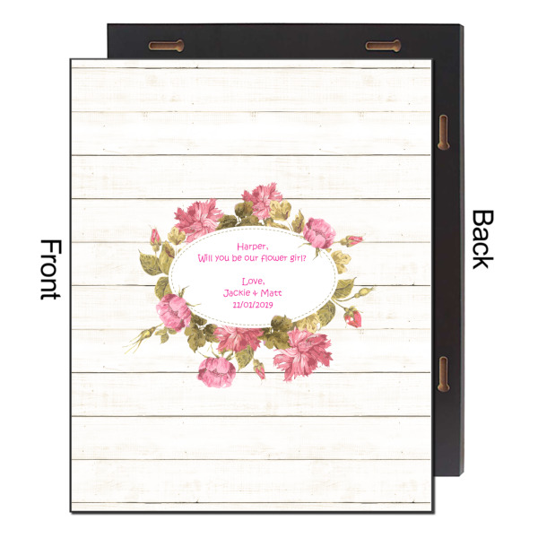 Custom Design - 16x20 Wood Print - Front & Back View