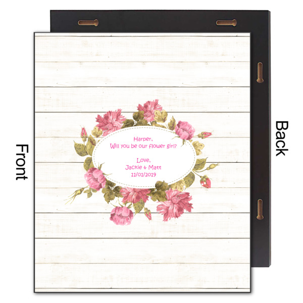 Custom Design - 20x24 Wood Print - Front & Back View