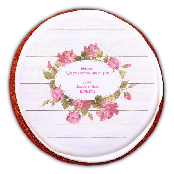 Custom Design - Printed Icing Circle - Large - On Cookie