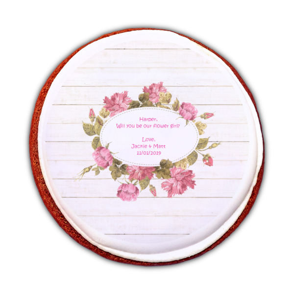 Custom Design - Printed Icing Circle - Medium - On Cookie