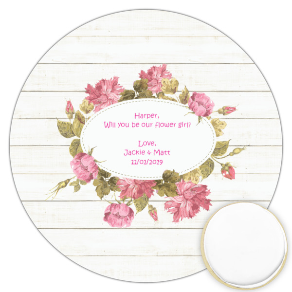 Custom Farm House Printed Cookie Topper - 3.25" (Personalized)