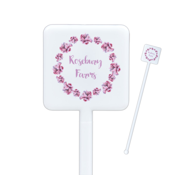 Custom Farm House Square Plastic Stir Sticks (Personalized)