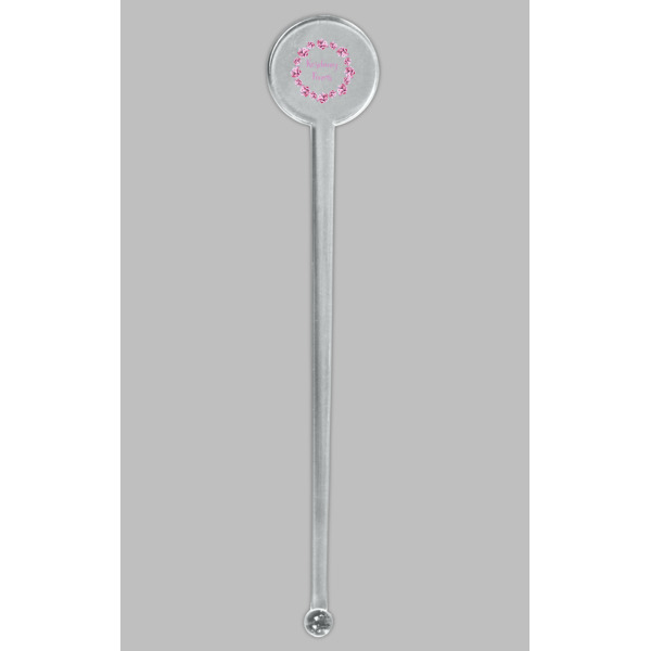 Custom Design - Clear Plastic 7" Stir Stick - Round - Single Stick