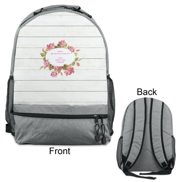 Custom Design - Large Backpack - Gray - Front & Back View