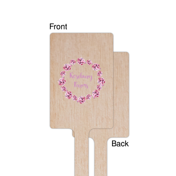 Custom Design - Wooden 6.25" Stir Stick - Rectangular - Single - Front & Back