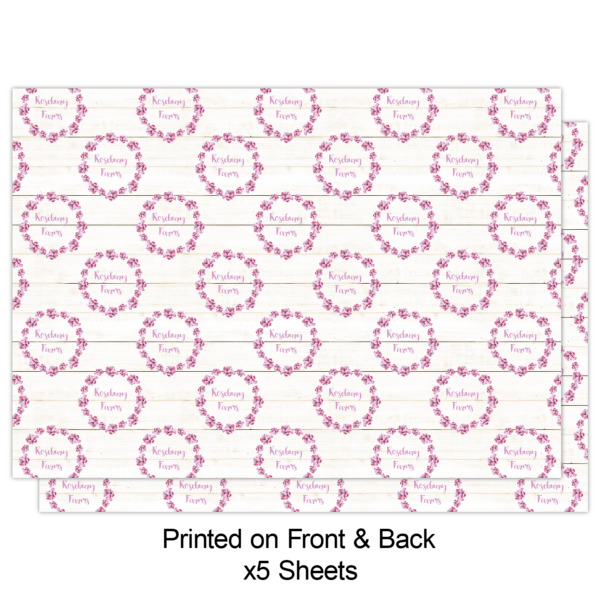Custom Design - Wrapping Paper Sheet - Double Sided - Front