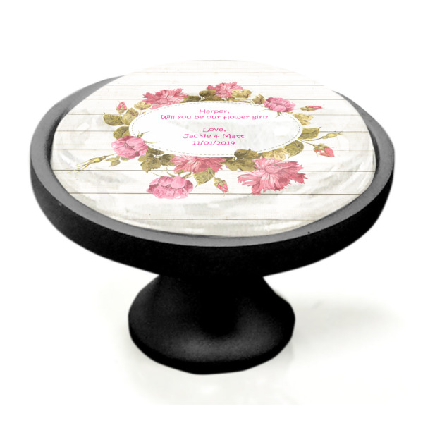 Custom Design - Black Custom Cabinet Knob (Side)