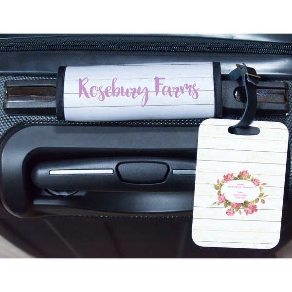 Custom Design - Metal Luggage Tag & Handle Wrap - In Context