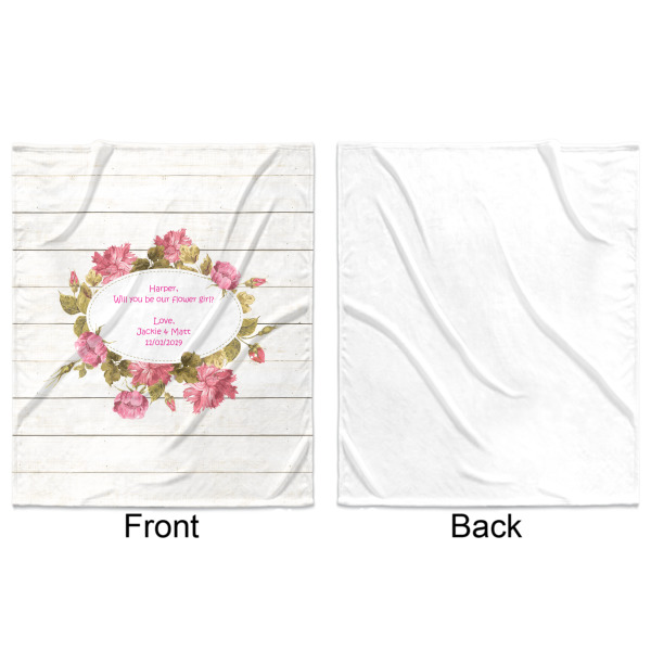Custom Design - Minky Blanket - 50"x60" - Single Sided - Front & Back