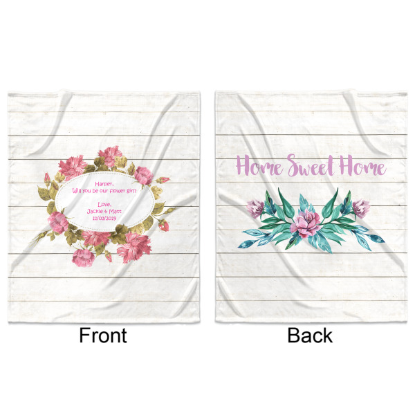 Custom Design - Minky Blanket - 50"x60" - Double Sided - Front & Back