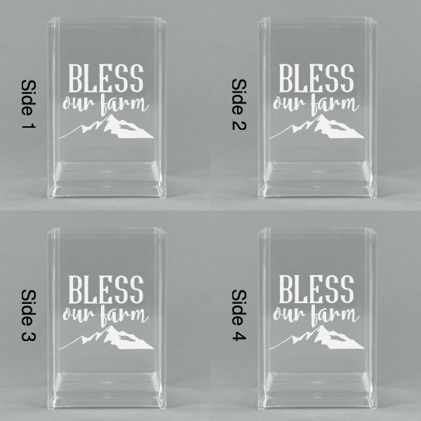 Custom Design - Acrylic Pen Holder - All Sides