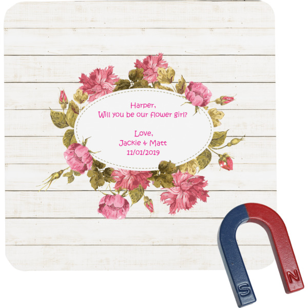 Custom Farm House Square Fridge Magnet (Personalized)