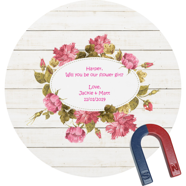 Custom Farm House Round Fridge Magnet (Personalized)