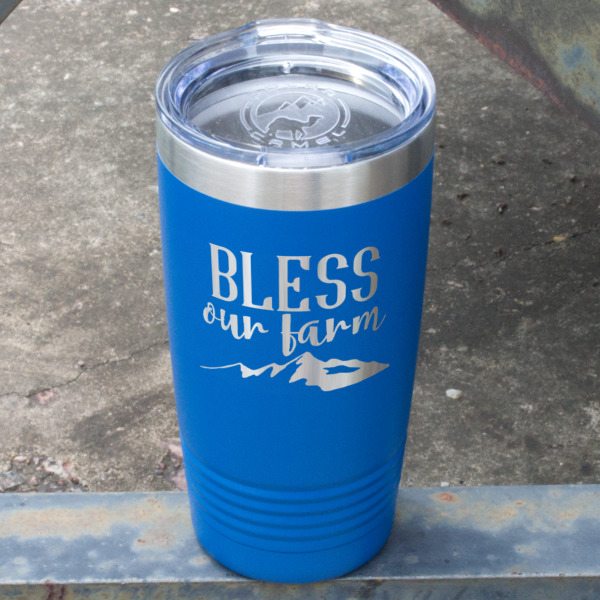 Custom Design - Blue Polar Camel Tumbler - 20oz - Angled