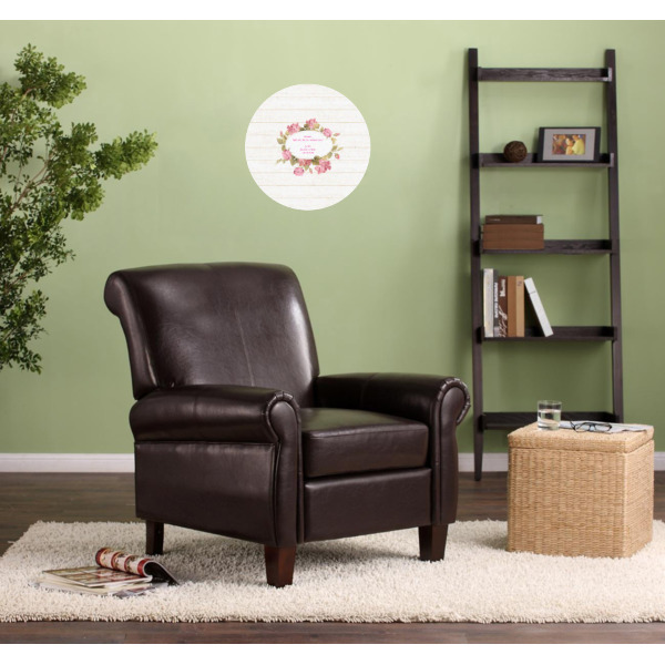 Custom Design - Round Wall Decal on Living Room Wall