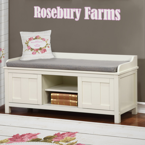 Custom Design - Wall Name Decal Above Storage bench