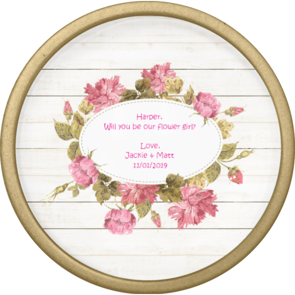 Custom Design - Cabinet Knob - Gold - Front