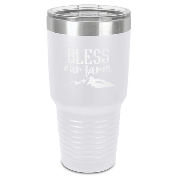 Custom Farm House 30 oz Stainless Steel Tumbler - White - Single-Sided