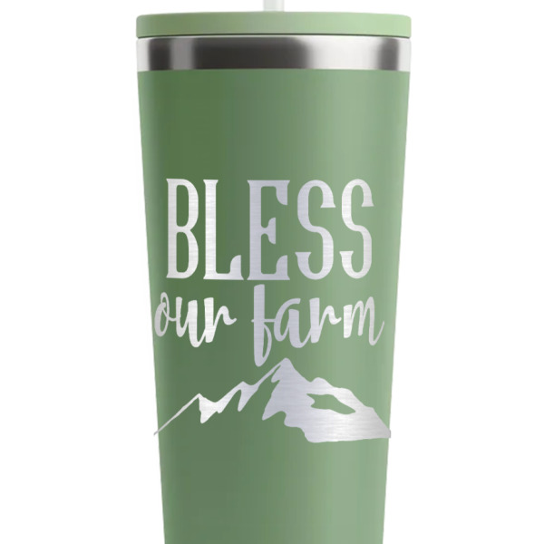 Custom Design - Light Green RTIC Everyday Tumbler - 28 oz. - Close Up