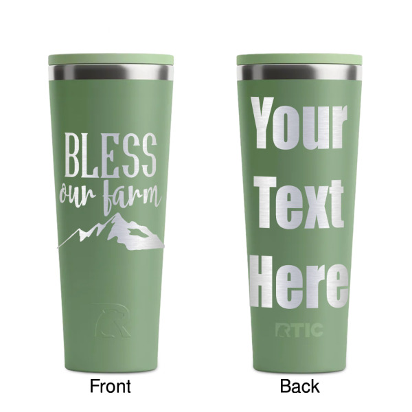 Custom Design - Light Green RTIC Everyday Tumbler - 28 oz. - Front and Back