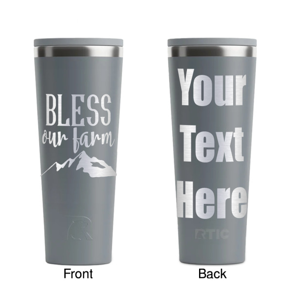 Custom Design - Grey RTIC Everyday Tumbler - 28 oz. - Front and Back
