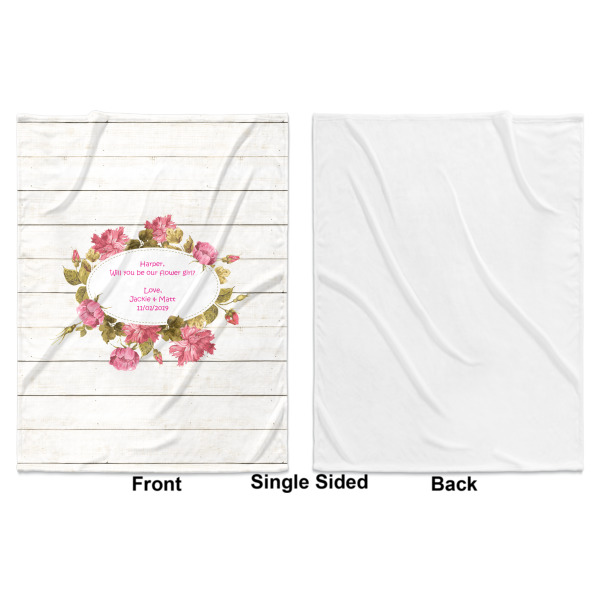 Custom Design - Baby Blanket (Single Sided - Printed Front, White Back)