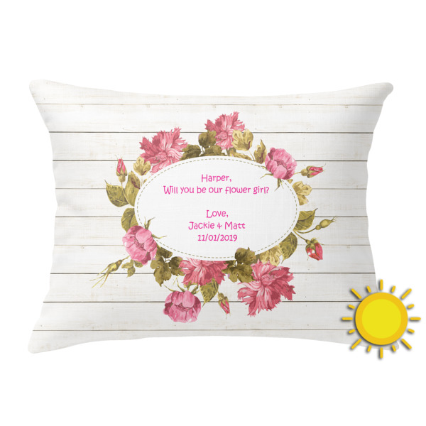 Custom Farm House Outdoor Throw Pillow (Rectangular) (Personalized)