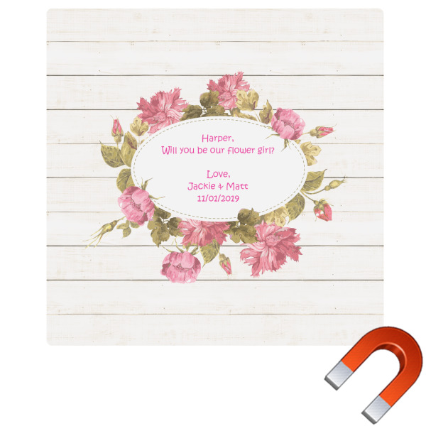 Custom Farm House Square Car Magnet - 6" (Personalized)