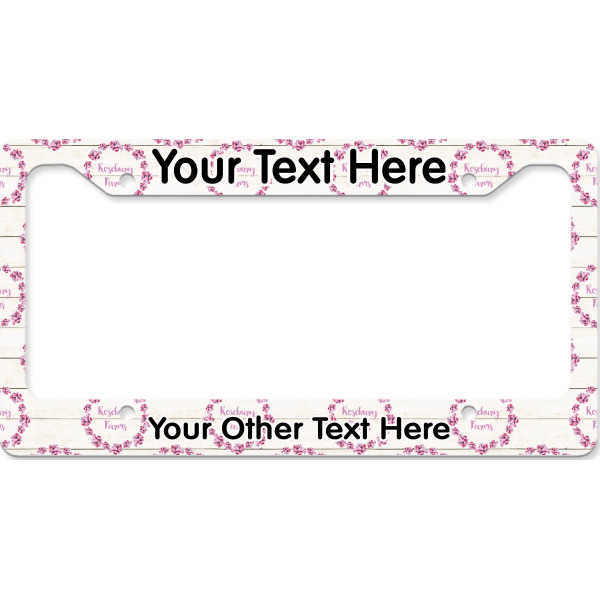 Custom Design - License Plate Frame - Style B
