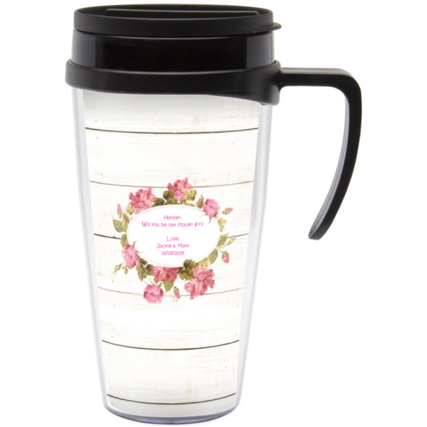 Custom Farm House Acrylic Travel Mug with Handle (Personalized)