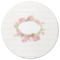 Farm House Round Rubber Backed Coaster (Personalized)