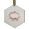 Farm House Flat Glass Ornament - Hexagon w/ Name or Text