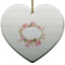 Farm House Heart Ceramic Ornament w/ Name or Text