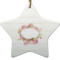Farm House Star Ceramic Ornament w/ Name or Text