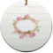 Farm House Round Ceramic Ornament w/ Name or Text